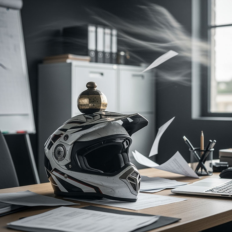 Lightweight motorcycle helmet